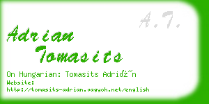 adrian tomasits business card